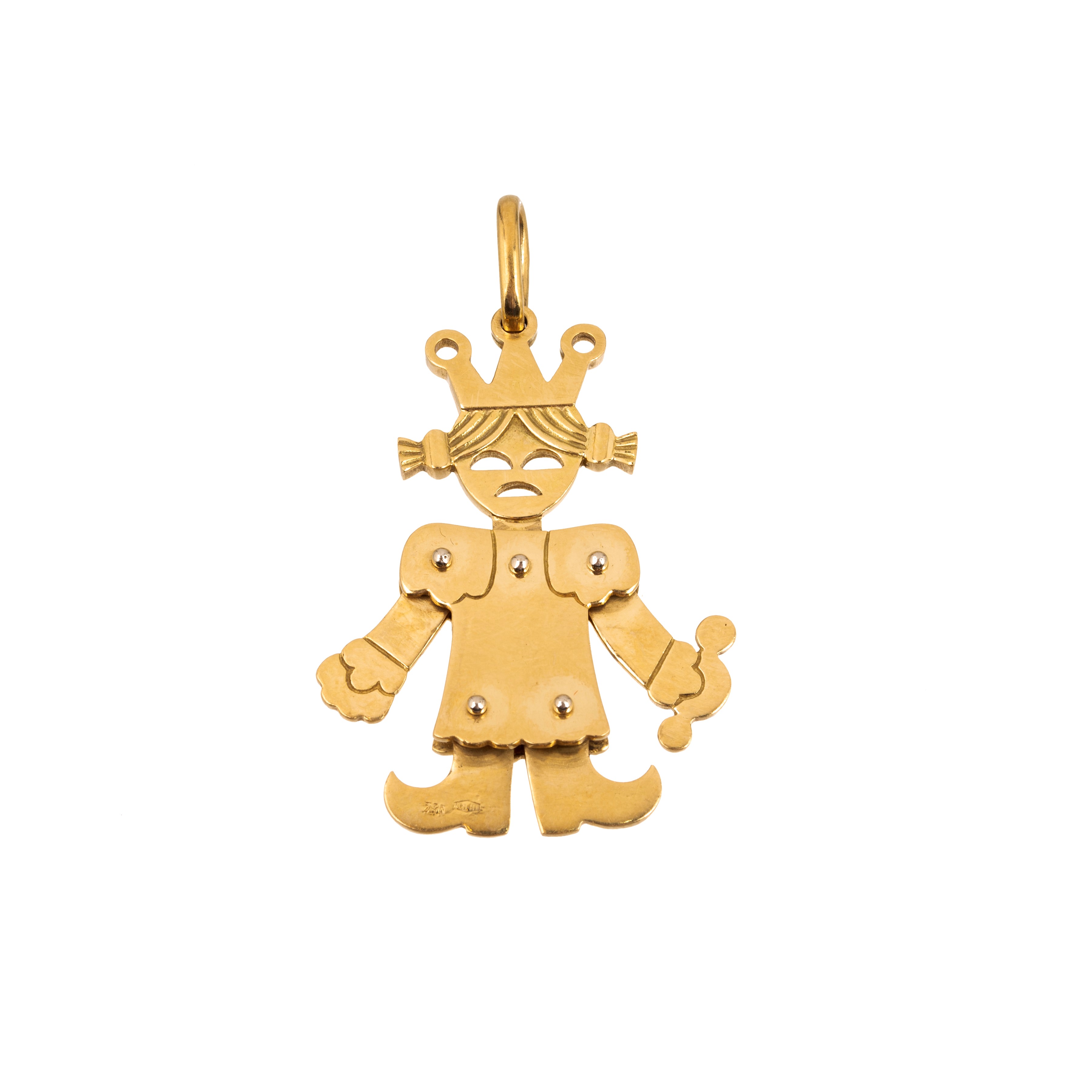 Pendente regina in oro giallo 18 kt