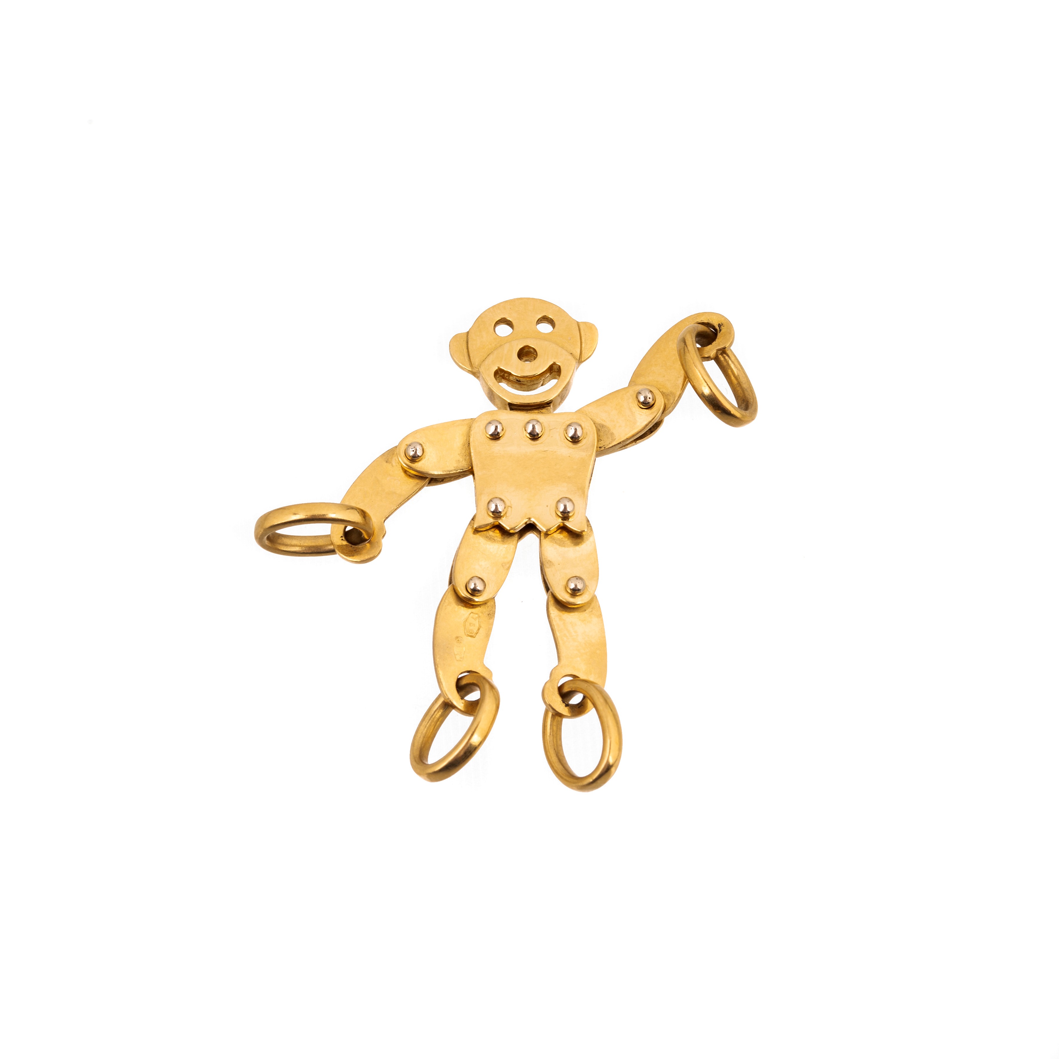 Pendente Scimmia in oro giallo 18 kt