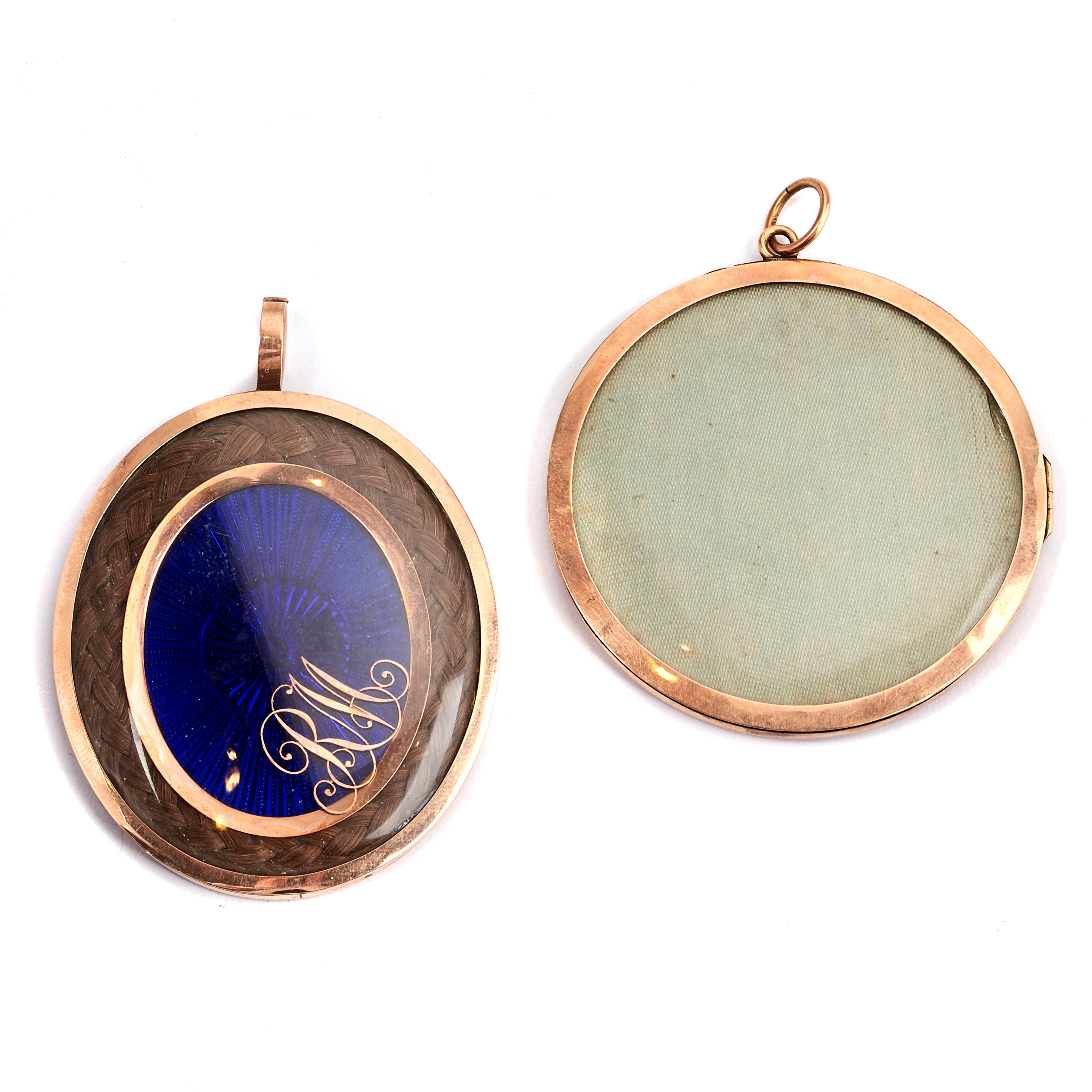 Due miniature, ciascuna raffigurante Gentiluomo in uniforme in oro a 9 kt