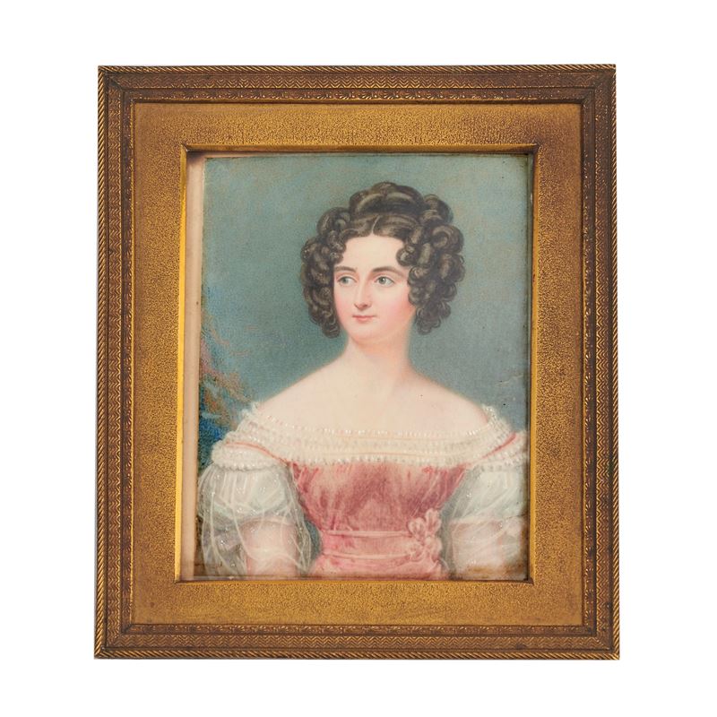 Miniatura raffigurante Nobildonna in abiti eleganti