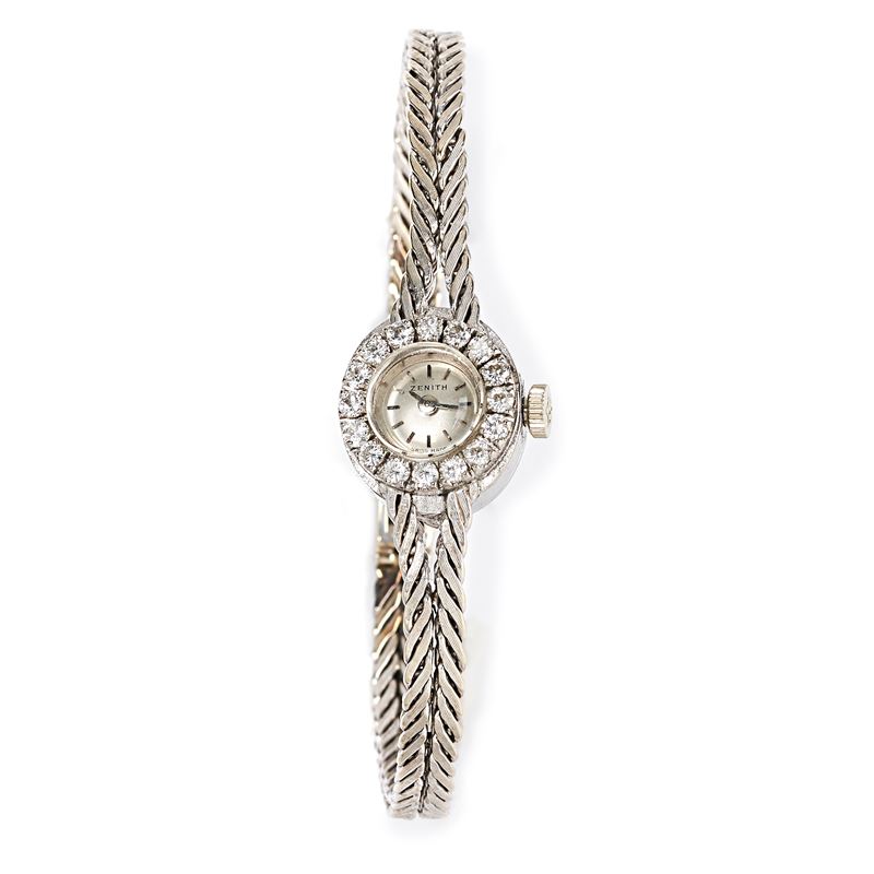 Orologio da signora in oro bianco e diamanti