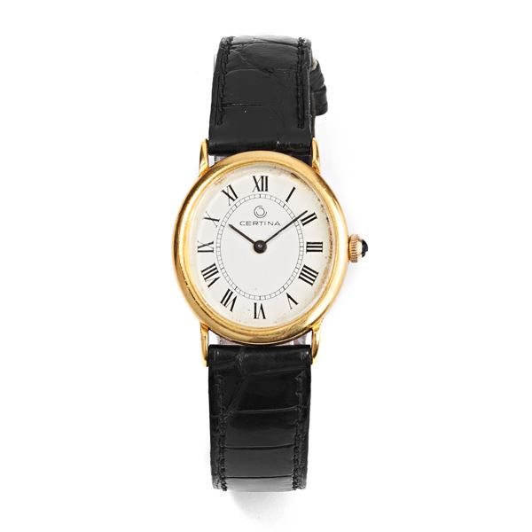 CERTINA Lady's watch in 18 kt yellow gold