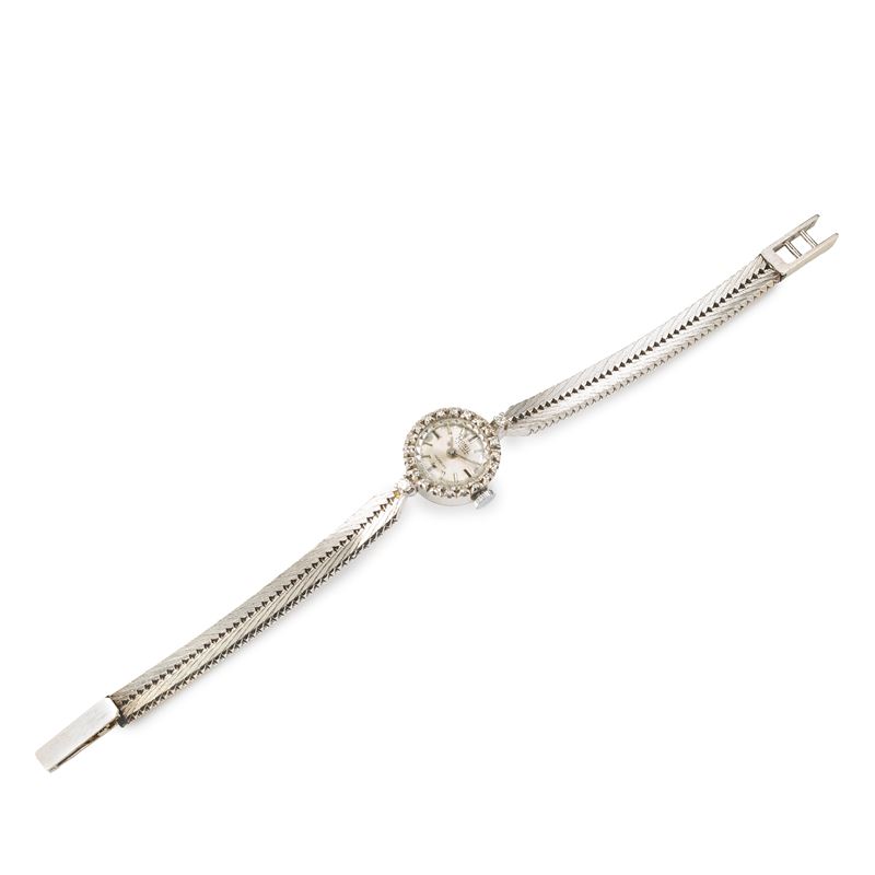 Orologio da signora in oro bianco 18 kt e diamanti