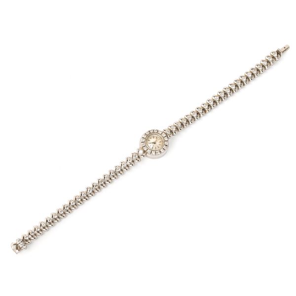 OMEGA - Ladies' watch in 18kt white gold and diamonds