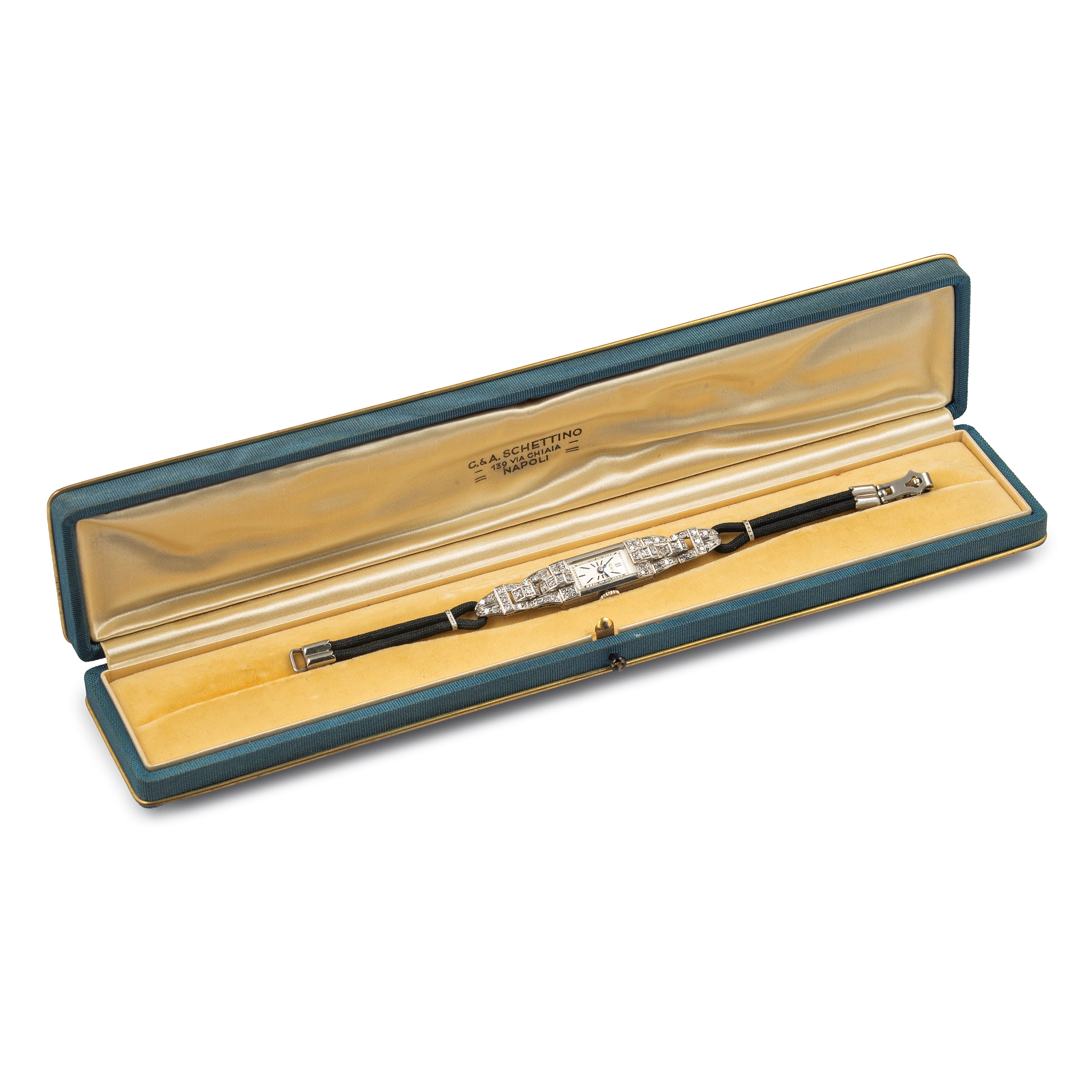 Orologio da signora in platino e diamanti