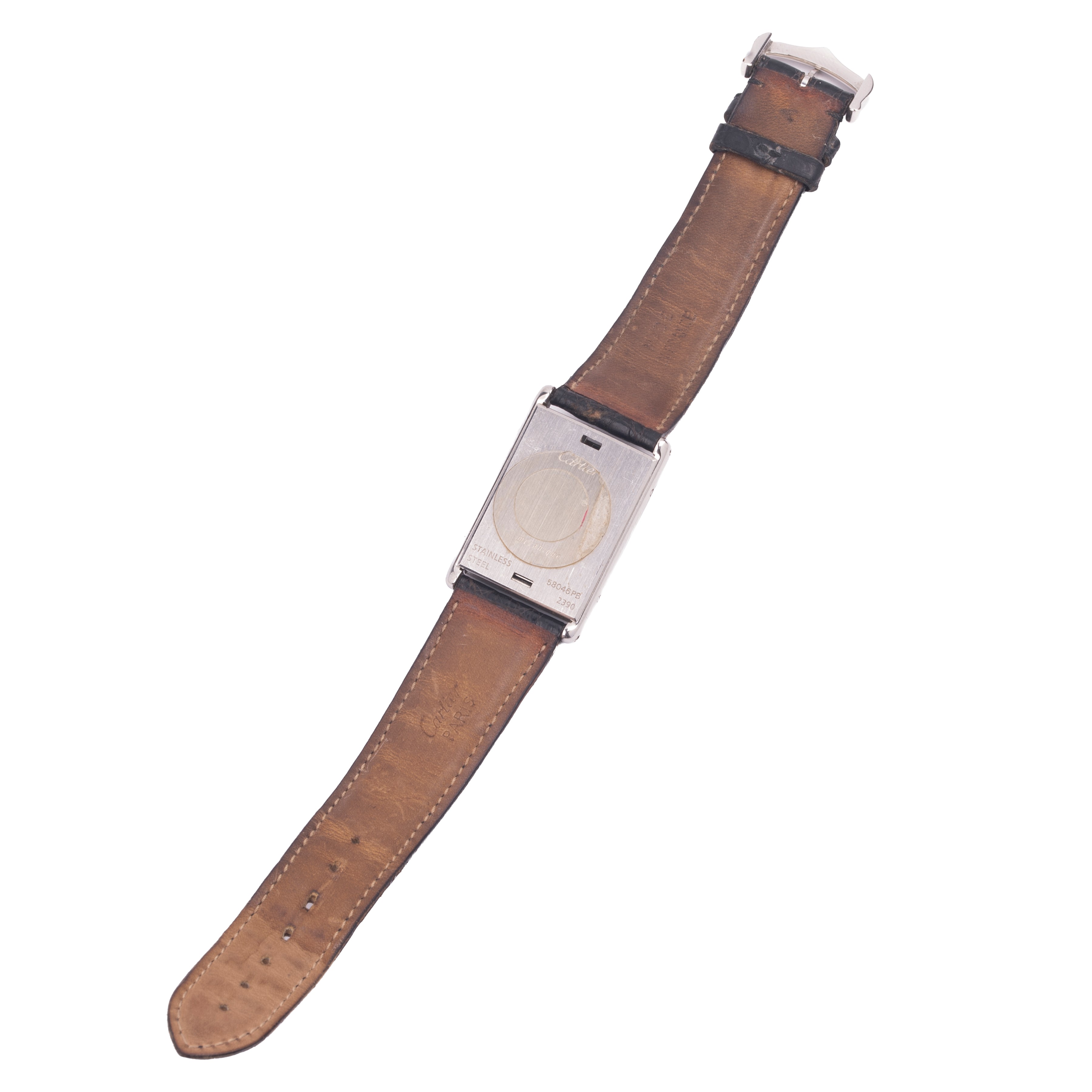 Orologio da polso in metallo Tank Basculante Meccanique ref. 2390