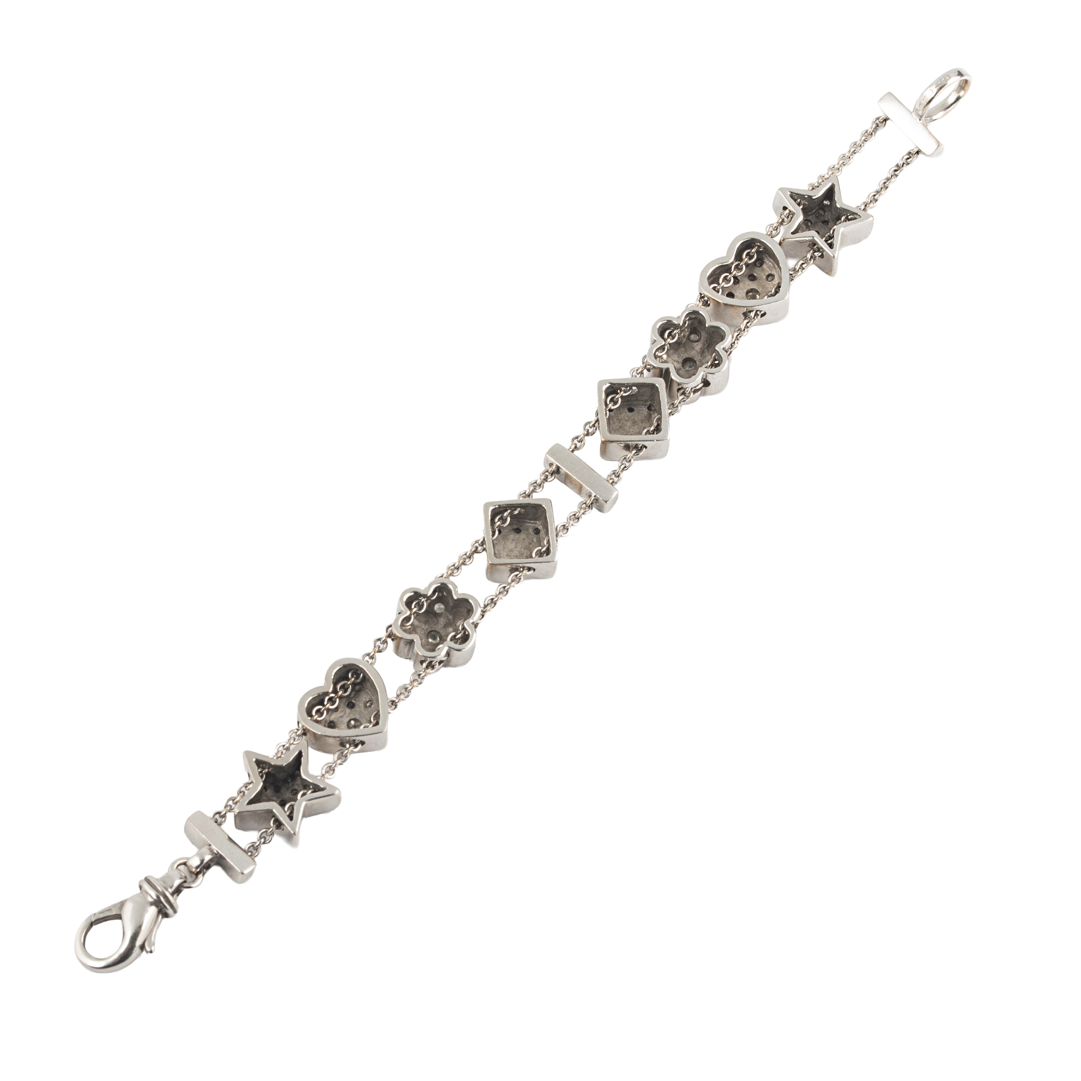 Bracciale in oro bianco 18 kt e diamanti