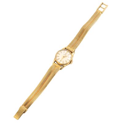 Orologio da signora in oro giallo 18 kt con movimento a carica manuale
