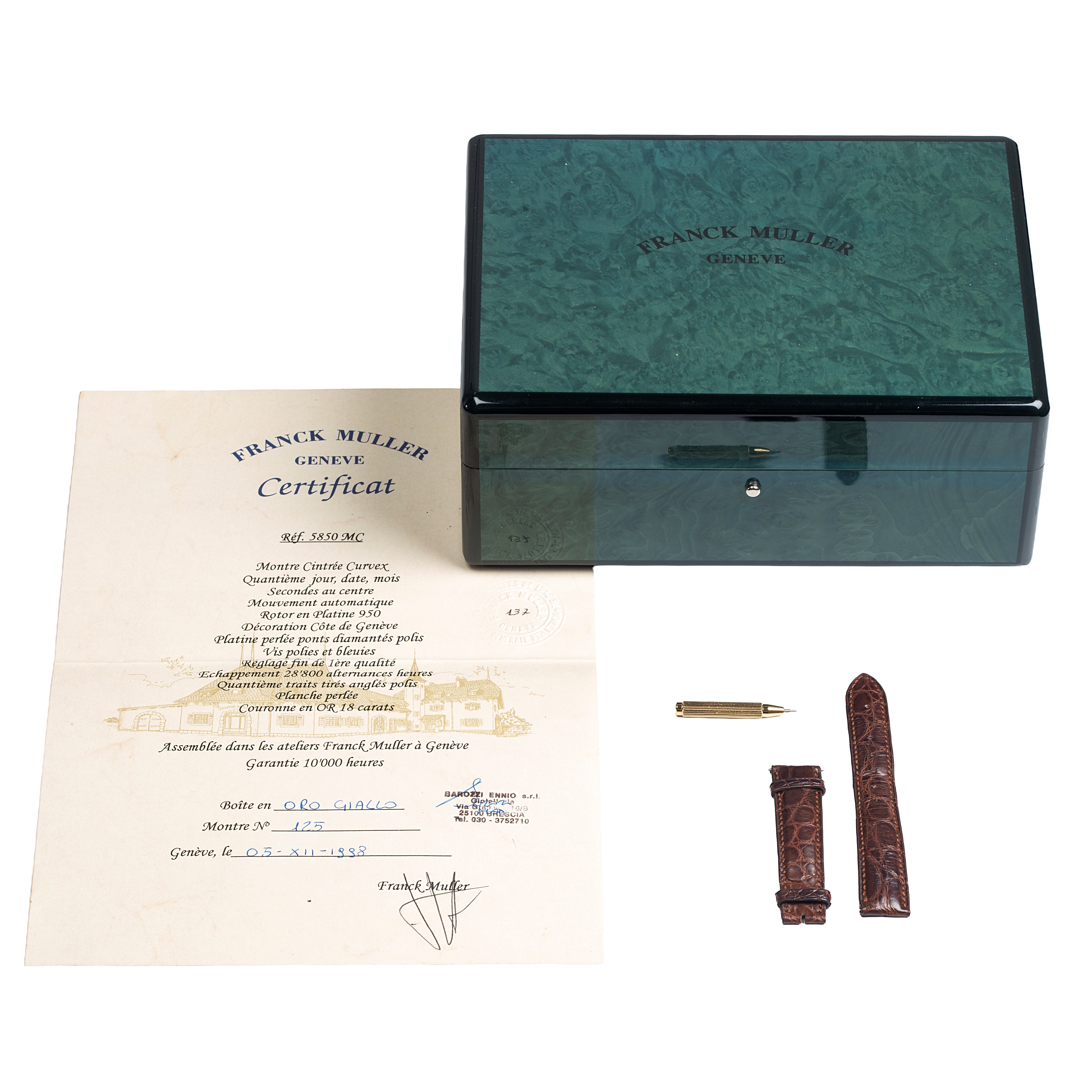 Franck Muller - Orologio da polso Master Calendar Ref. 5850 MC in oro giallo 18 kt