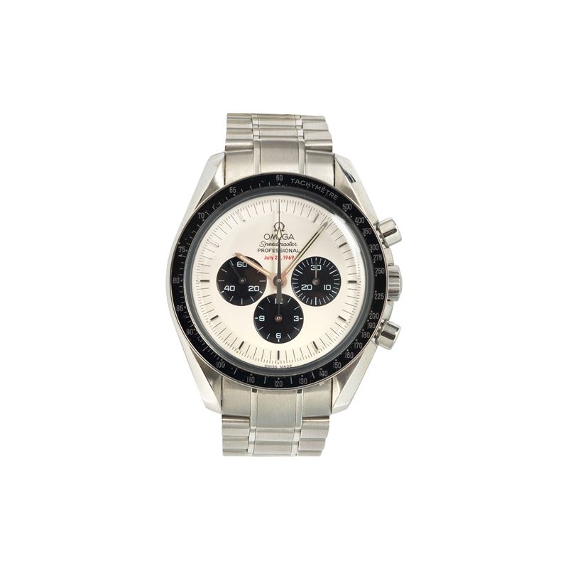 Omega - Orologio da polso Speedmaster “Apollo 11” 35th Anniversario, acciaio, 2004