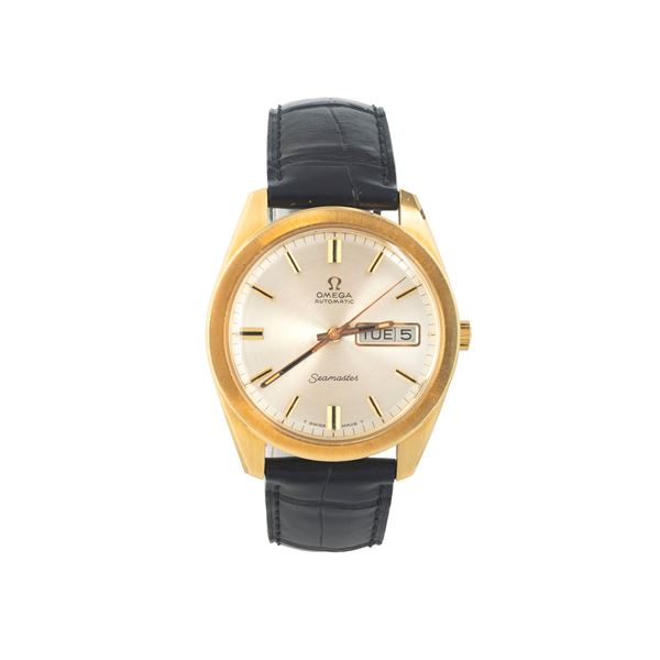OMEGA - OMEGA SeaMaster Automatic Day Date wristwatch Ref. BA 168.023 in 18 kt yellow gold