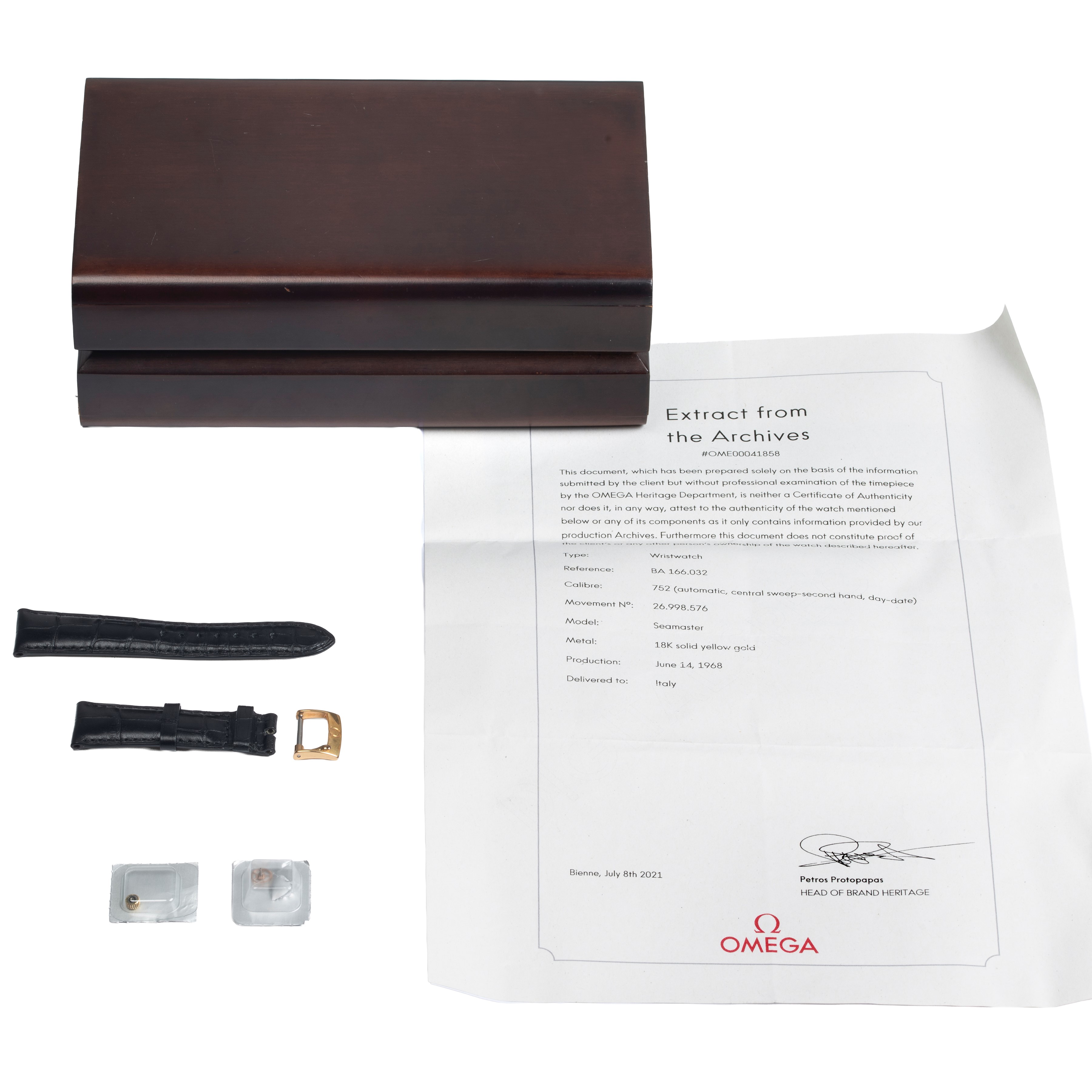 Omega - SeaMaster Automatic Day Date Ref. BA 168.023, in oro giallo 18 kt