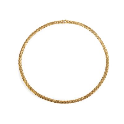 Oro giallo 18 kt, Girocollo a maglia intrecciate