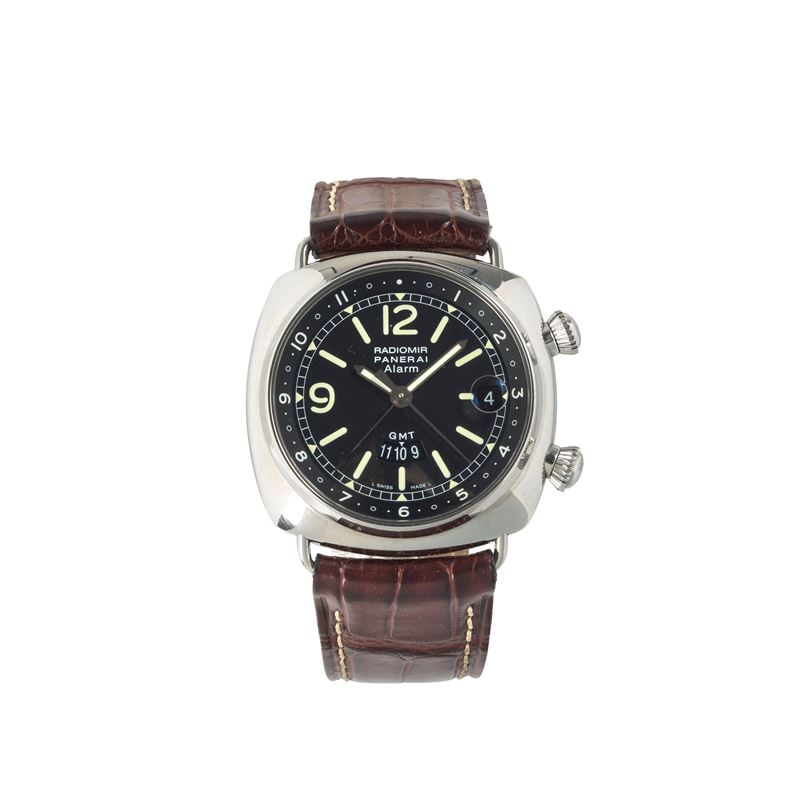 Panerai - Radiomir GMT Alarm PAM 00098, orologio da polso in acciaio