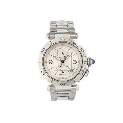 Orologio da polso Pasha Power Reserve GMT Ref. 2388 in acciaio