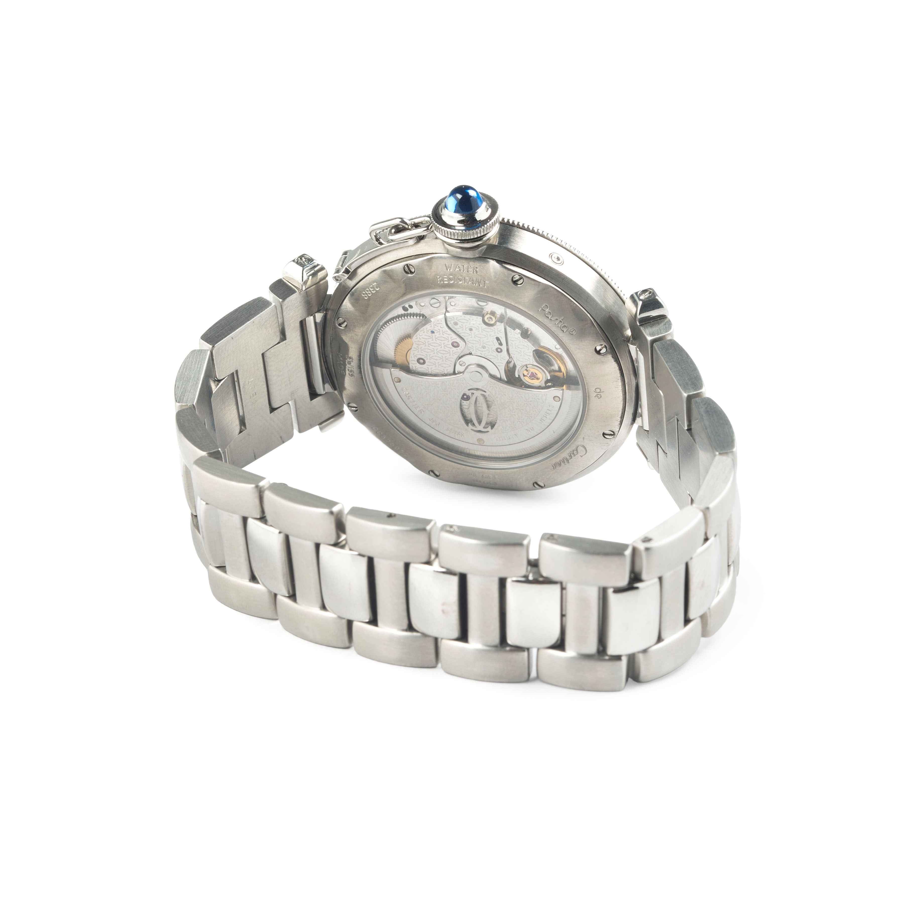 Cartier - Orologio da polso Pasha Power Reserve GMT Ref. 2388 in acciaio