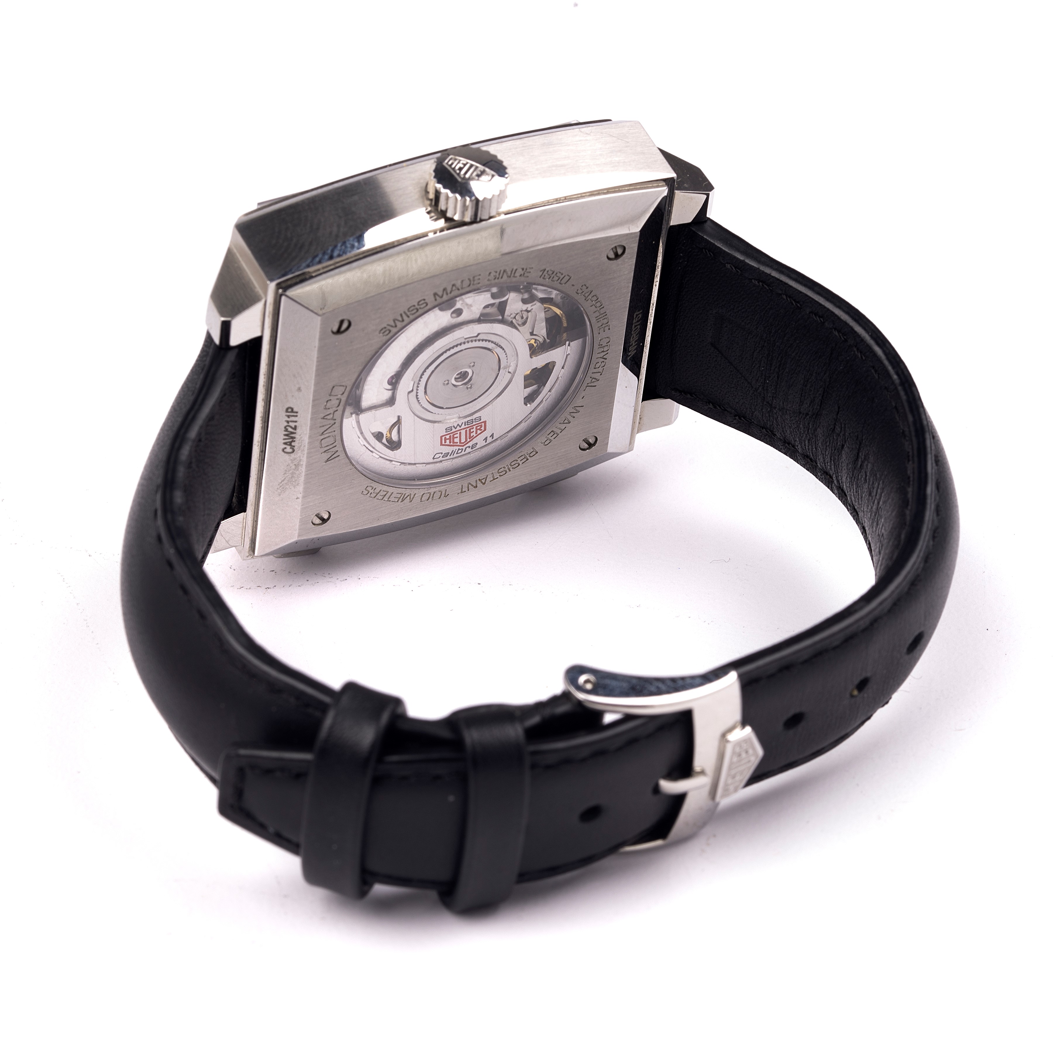Heuer - Orologio da polso Monaco Calibre 11 (S.M.Q.) CAW211P. FC6356 in acciaio