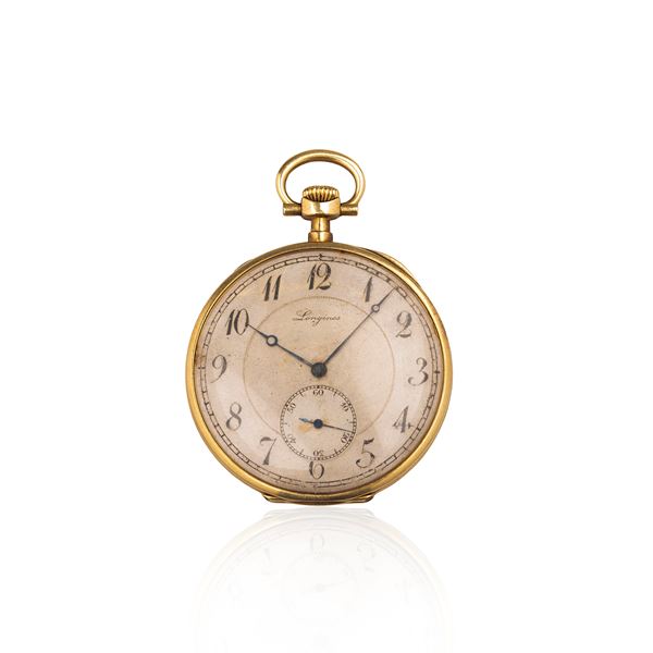 LONGINES - LONGINES Large 18 kt yellow gold pocket watch