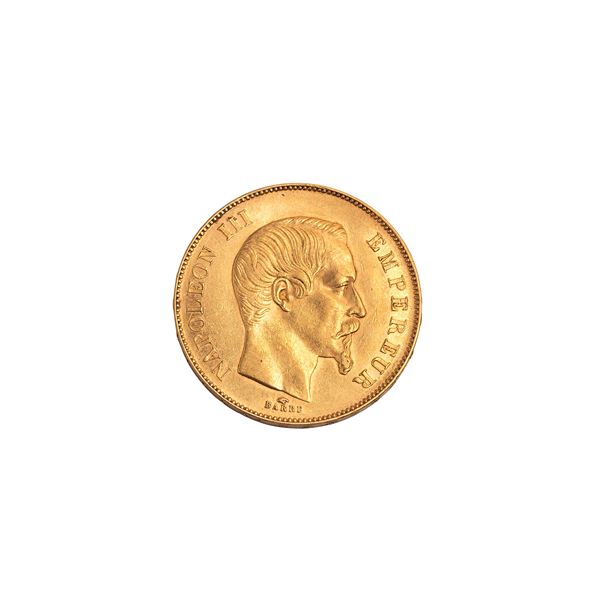 Napoleon III 900 yellow gold 50 Franc coin