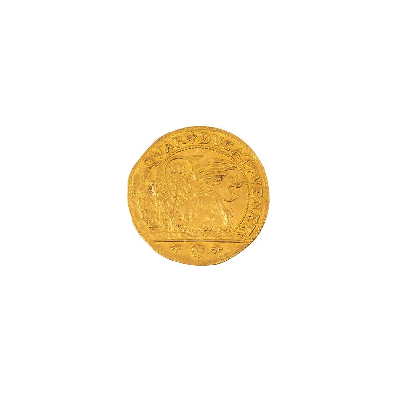 Pietro Grimani (1741-1752), Ducato in oro da 5 zecchini con sigla “F A F”