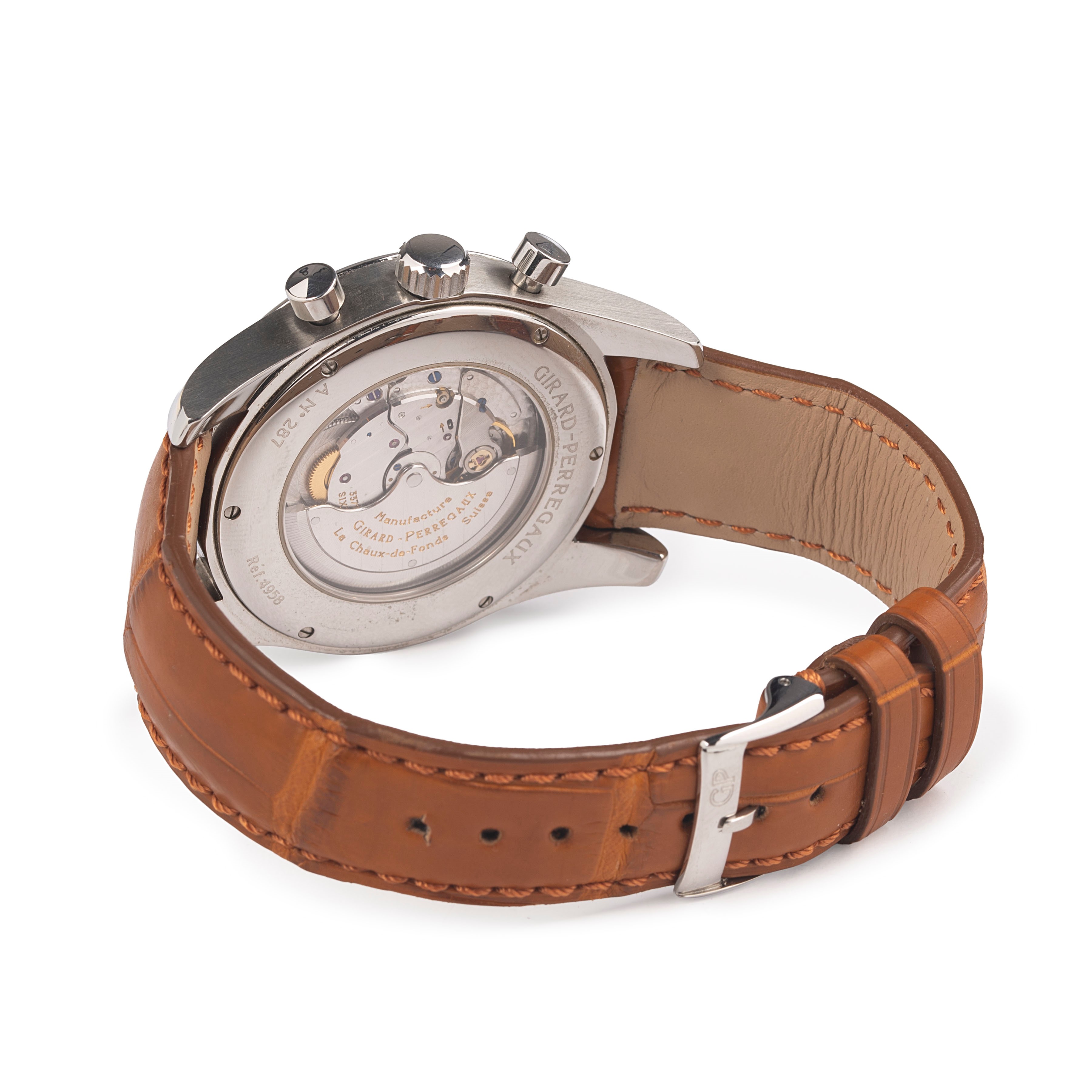 Girard Perregaux - GIRARD-PERREGAUX, Orologio da polso Retour en Vol Chrono Ref. 4958 in acciaio