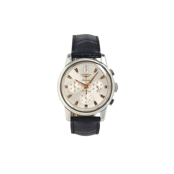 LONGINES - LONGINES Conquest Heritage Chrono wristwatch Ref. L1.641.4.75.2 in steel