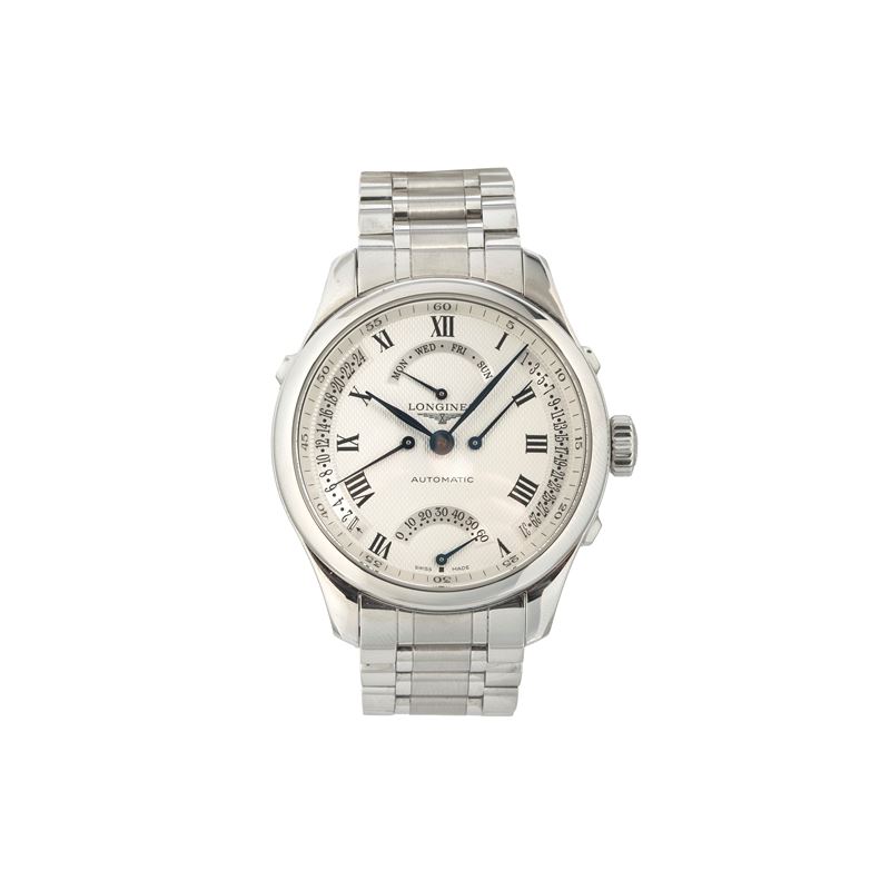 Longines - Orologio da polso Master Collection con retrogrado Ref. L2.715.4.71.6 in acciaio