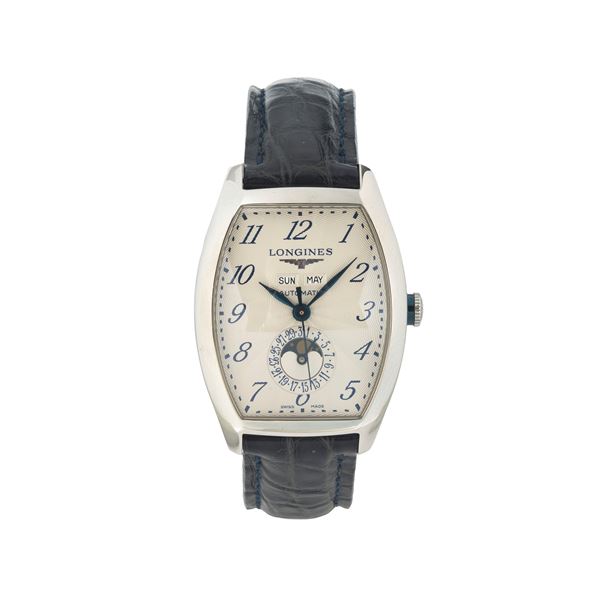 LONGINES - LONGINES Moon Phase Evidenza wristwatch Ref. L2.671.4 in steel