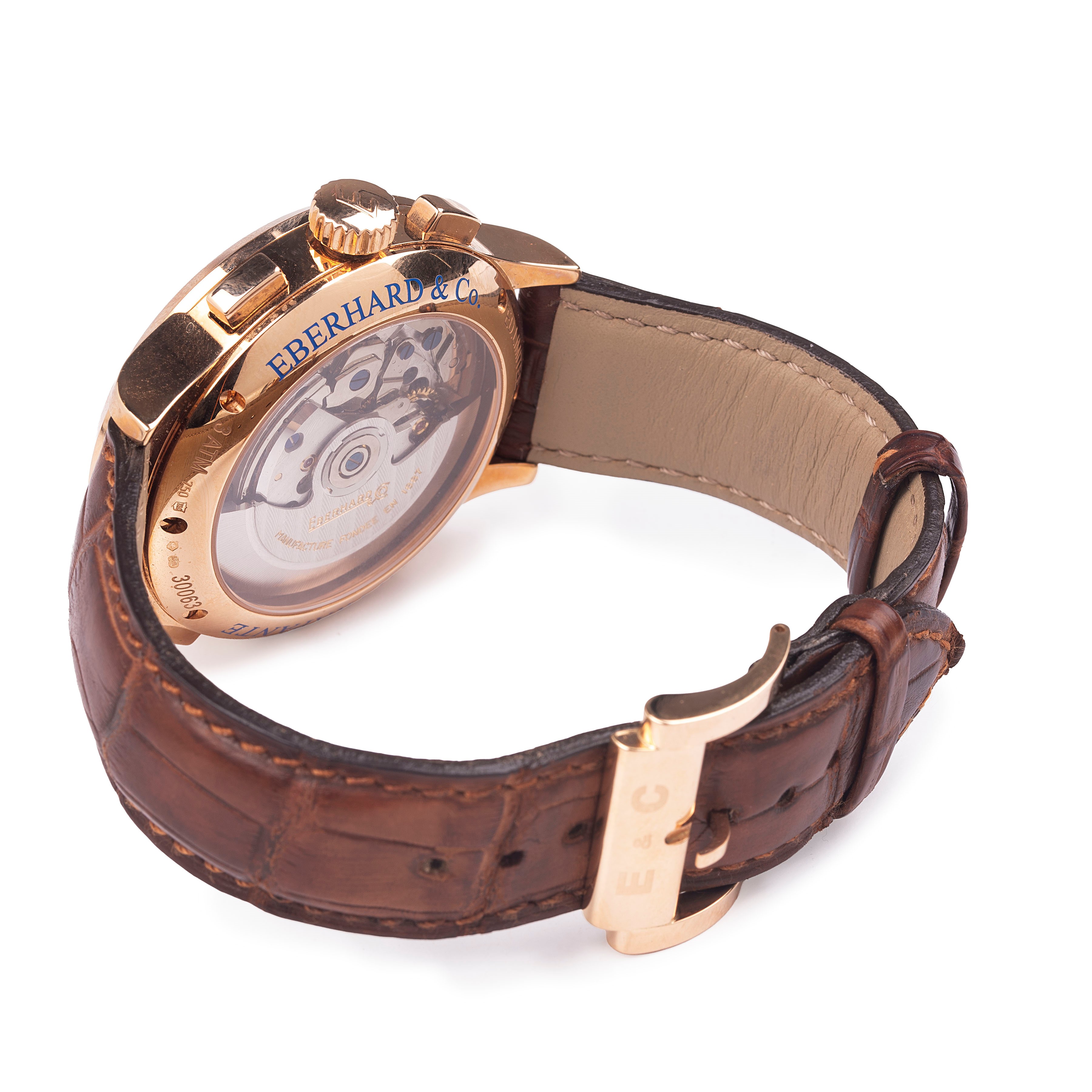 Eberhard & Co - Orologio da polso Extra Fort Chrono Rattrappante Ref. 30063 in oro rosa 18 kt