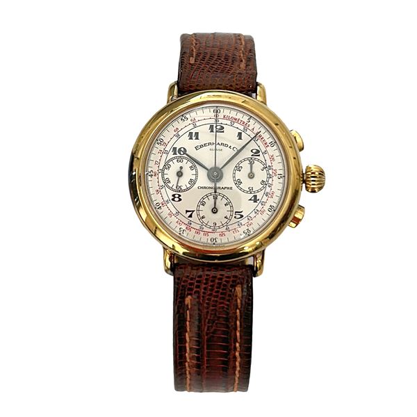 EBERHARD &amp; CO - EBERHARD & CO Replica Chrono Tricompax Vermeil Ref. 36008 gold silver wristwatch