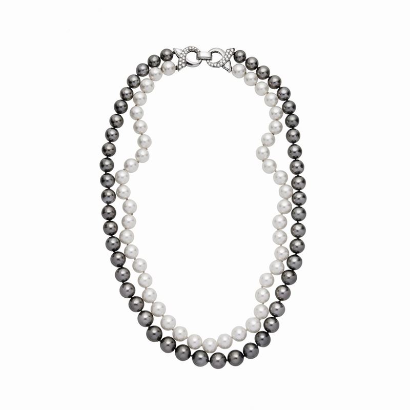 Collana con Perle e Perle Tahiti