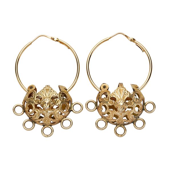 pair of hoop earrings  - Auction Jewels and wacth - Curio - Casa d'aste in Firenze