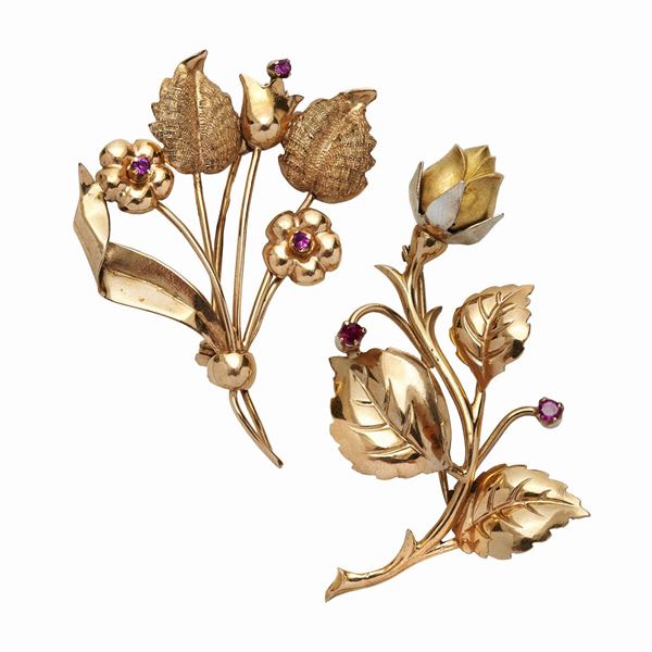 Two brooches